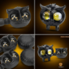Universal Owl Fog Light & 4 Owl Indicator Set for 70CC, 125CC, and Universal Motorcycles