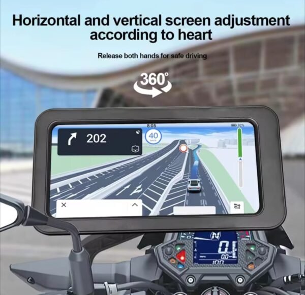 Waterproof 360° Rotatable Bike Phone Mount – Universal Motorcycle & Bicycle Mobile Holder with Touch Screen Case & Adjustable Handlebar Support