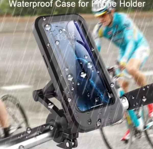 Waterproof 360° Rotatable Bike Phone Mount – Universal Motorcycle & Bicycle Mobile Holder with Touch Screen Case & Adjustable Handlebar Support