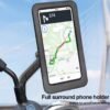 Waterproof 360° Rotatable Bike Phone Mount – Universal Motorcycle & Bicycle Mobile Holder with Touch Screen Case & Adjustable Handlebar Support