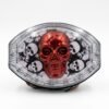 Universal 125cc Motorcycle LED Skull Tail Light – Multi-Color Fancy Rear Back Light for Bikes