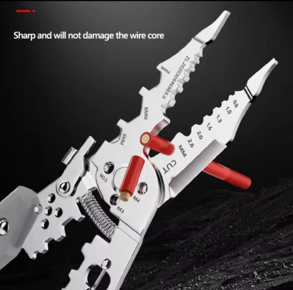 Multi-Function 10-in-1 Wire Stripper and Cutter – Professional Electrical Crimping Tool with Wire Cutting, Stripping & Screw Functions