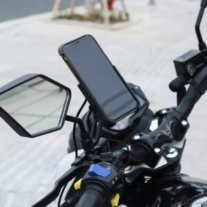 Motorcycle Mobile Holder with Charger – Aluminium Body Universal Bike Phone Mount